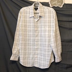 Men’s Haggar Dress Shirt, Lg. Button breast pocket